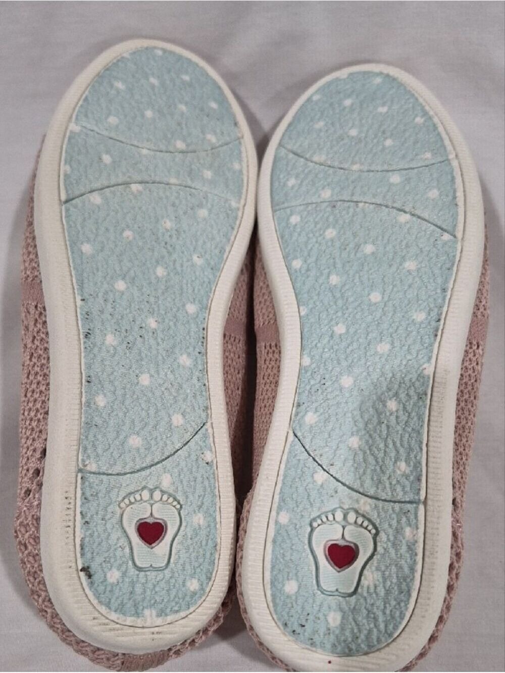 BOBS from Skechers Blush Pink Mesh Knit Slip-On Flats Loafers Women's Size W5 - Picture 8 of 11